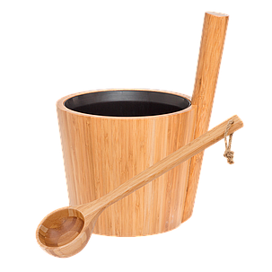 Комплект шайка + черпак Rento бамбук, фото 1