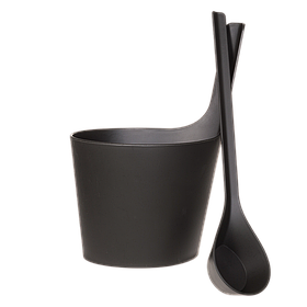 Комплект шайка + черпак Rento біокомпозит, черний