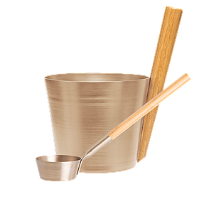 Комплект шайка + черпак Rento, шампань