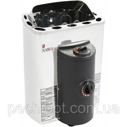 Електрокаменка Sawo MINI X MX-36NB для сауни та лазні, до 4,5, до 6, 3-6, фото 1
