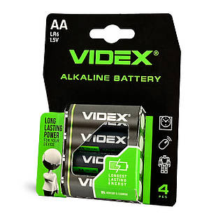 Батарейка лужна Videx LR6/AA Blister Card 21163