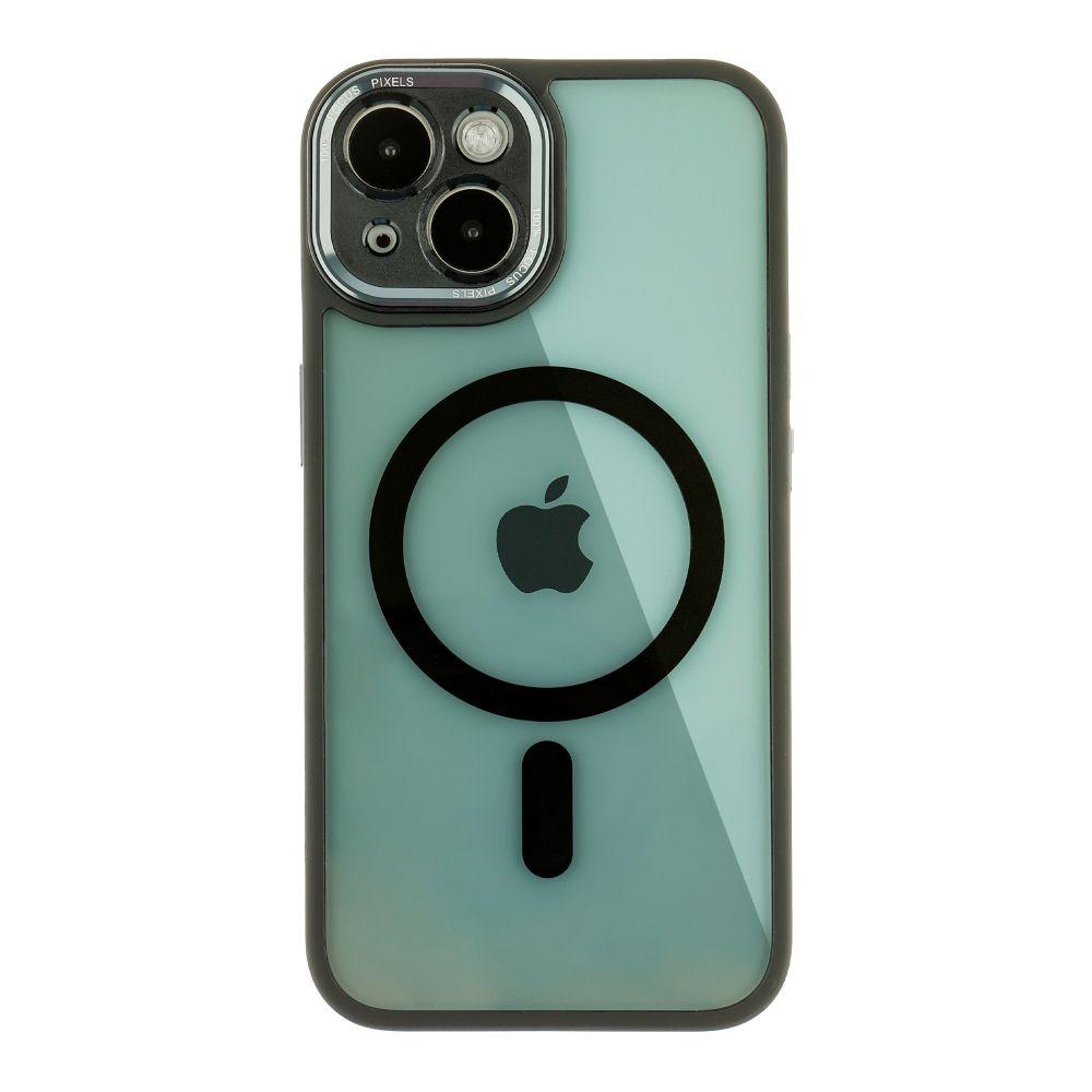 Чохол TPU+PC+Metal Calais with MagSafe для iPhone 15 Колір Black, фото 1