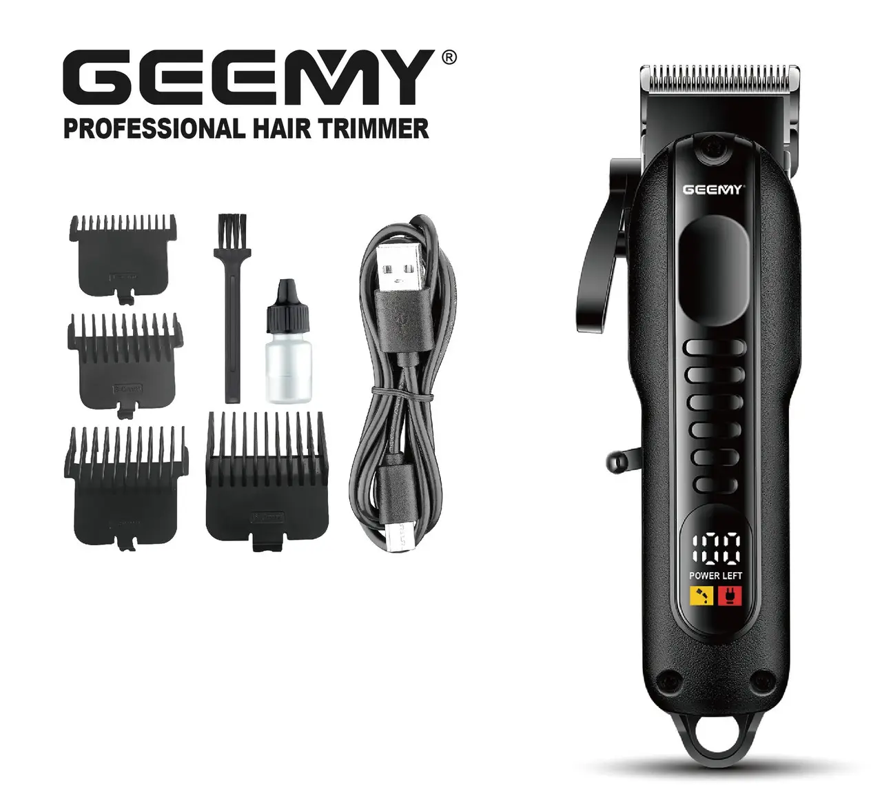 Акумуляторна машинка для стриження Geemy GM-8040