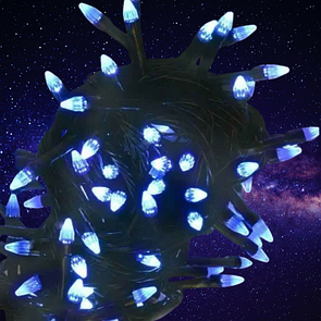 Гірлянда нитка "Конус"світодіодна 500 LED чорний провід колір Синій