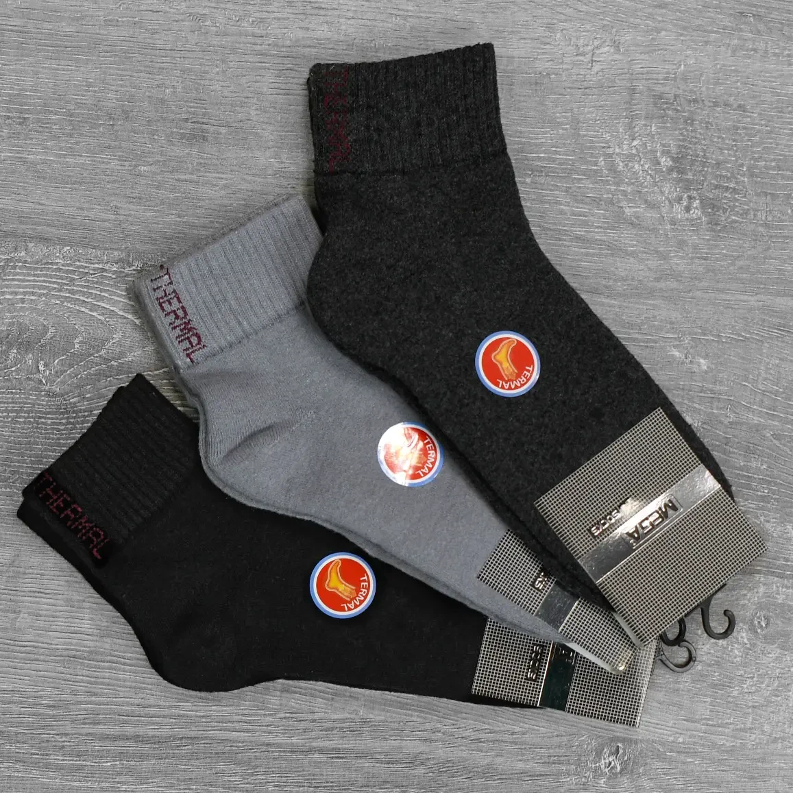 Зимові чоловічі термошкарпетки 41-44р MEGA Туреччина чорні, фото 1