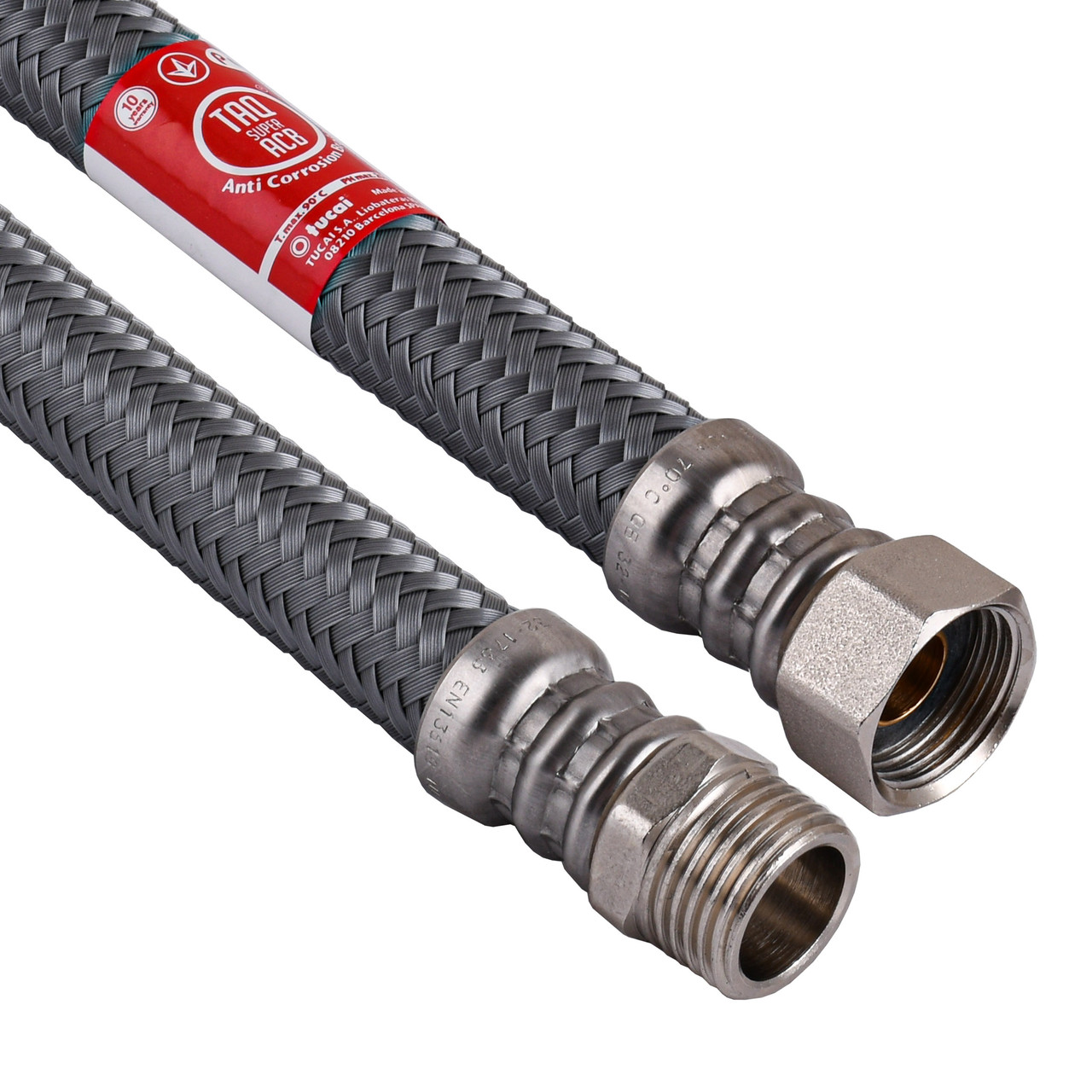 Шланг водяний TUCAI 1/2″x1/2″ ЗВ 0,4м SUPER АНТИКОРОЗІЯ TAQ МG-1212-400     204286, фото 1