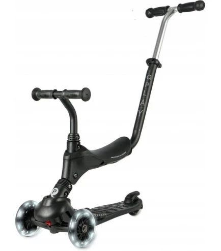 QPlay - Самокат триколісний дитячий 5 в 1 Sema Pro Black
