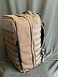 Рюкзак бойовий тактичний, сумка-укладка для військових медиків ЗСУ на 37 літрів Стохід Койот, фото 2