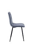 Стілець RUBY чорний каркас/сірий, фото 2