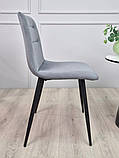 Стілець RUBY чорний каркас/сірий, фото 7