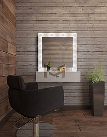 ​​Дзеркало MIA підвісне для салонів краси Робоче місце візажиста з підсвічуванням та ящиком М611