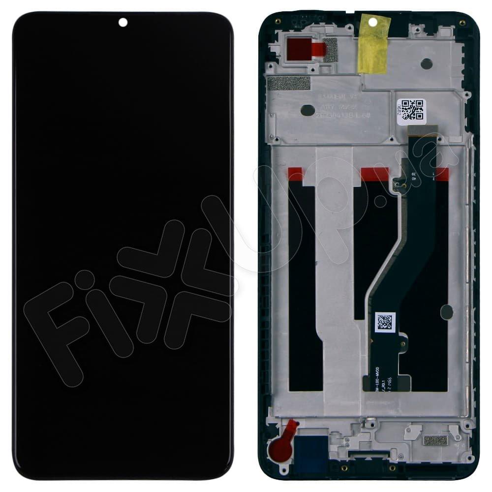 Дисплей для ZTE Blade A72 4G, з тачскрином і рамкою в зборі, колір чорний