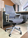 Крісло поворотне ARON сіре/сірий каркас, фото 6