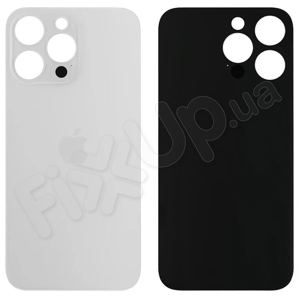 Задня кришка для iPhone 14 Pro, колір срібло, з великим отвором під камеру