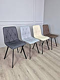 Стілець COREY TEX чорний каркас/сірий тк., фото 9