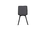 Стілець COREY TEX чорний каркас/сірий тк., фото 5