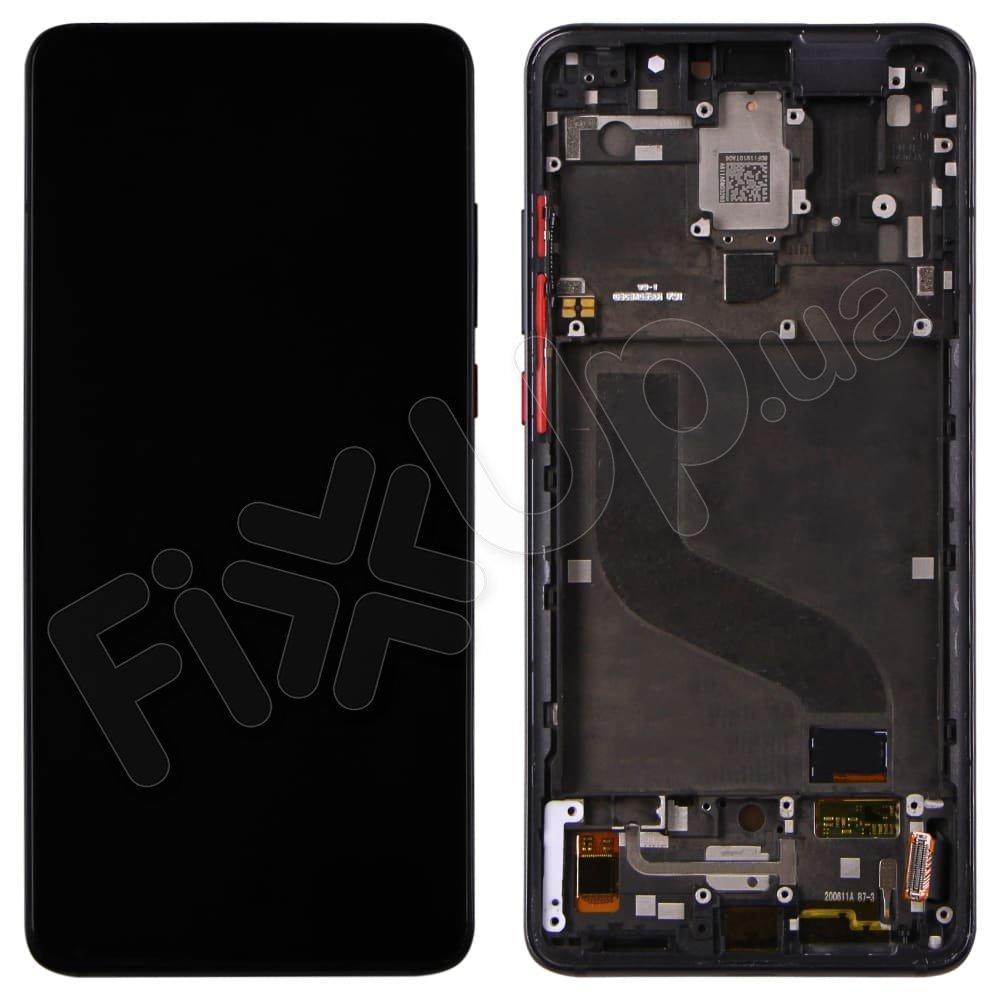 Дисплей для Xiaomi Mi9T, Mi9T Pro, Redmi K20, Redmi K20 Pro, з тачскрином і рамкою в зборі, колір чорний, OLED