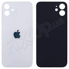 Задня кришка для iPhone 12, колір білий, з великим отвором під камеру