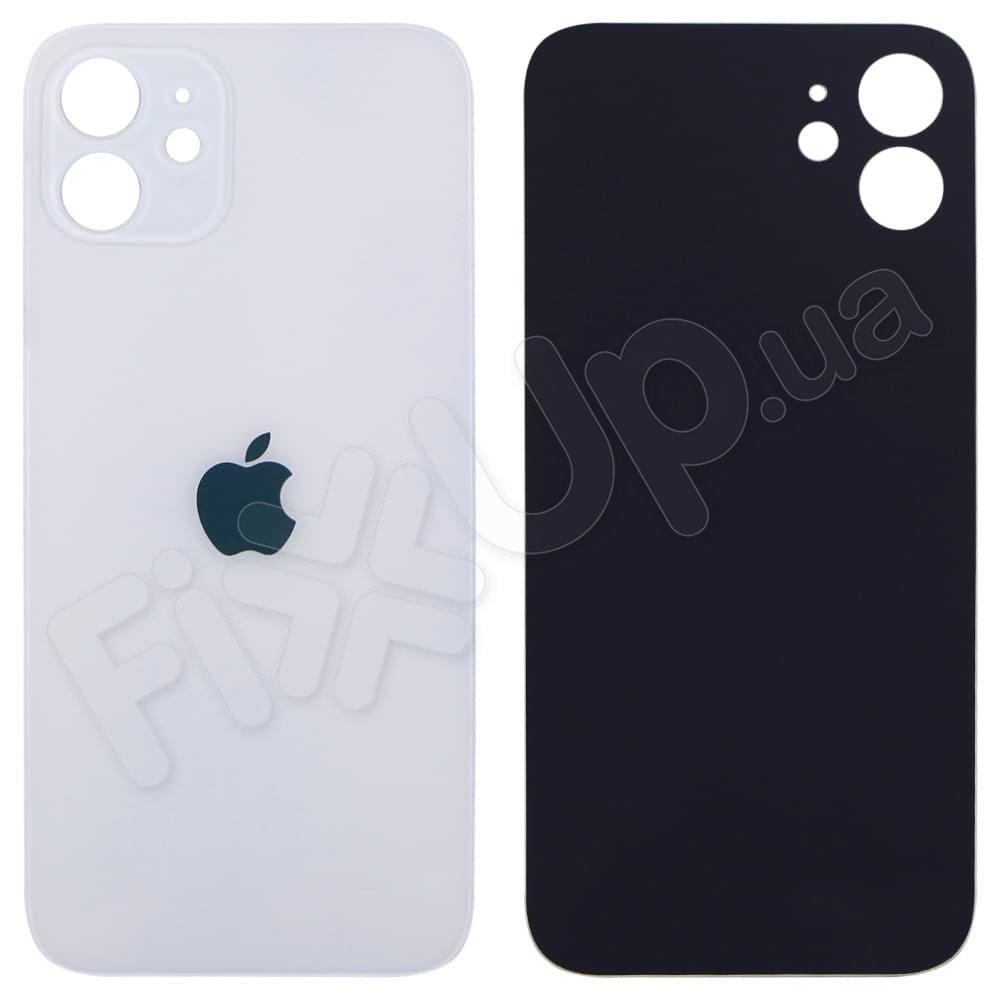 Задня кришка для iPhone 12, колір білий, з великим отвором під камеру