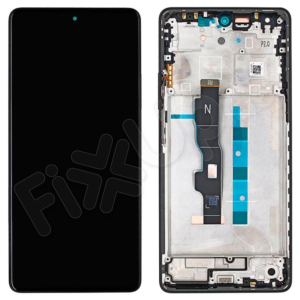Дисплей для Xiaomi Redmi Note 13 5G, з тачскрином і рамкою в зборі, колір чорний, OLED