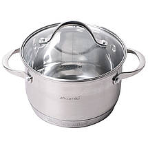 Набір важкого посуду (стінка 0.7 мм) Kamille KM-4708S 8 предметів, фото 5