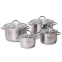 Набір важкого посуду (стінка 0.7 мм) Kamille KM-4708S 8 предметів