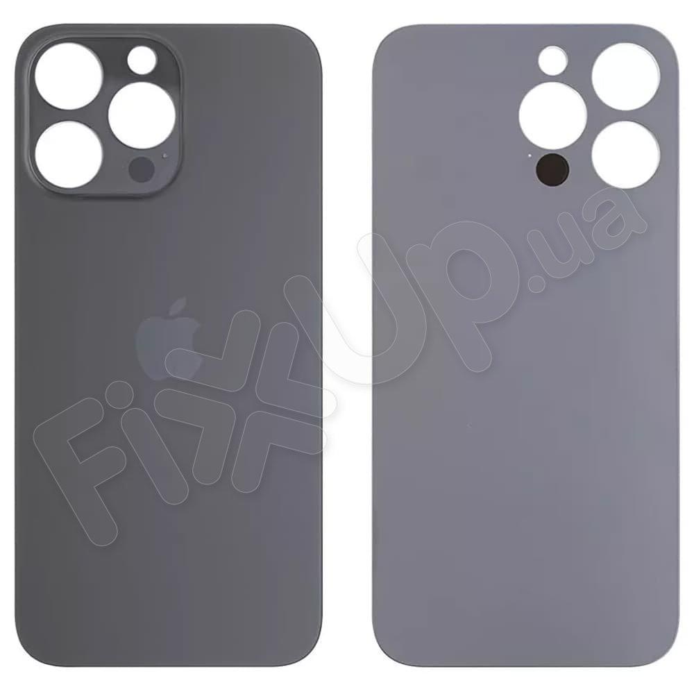 Задня кришка для iPhone 14 Pro, колір сірий, з великим отвором під камеру