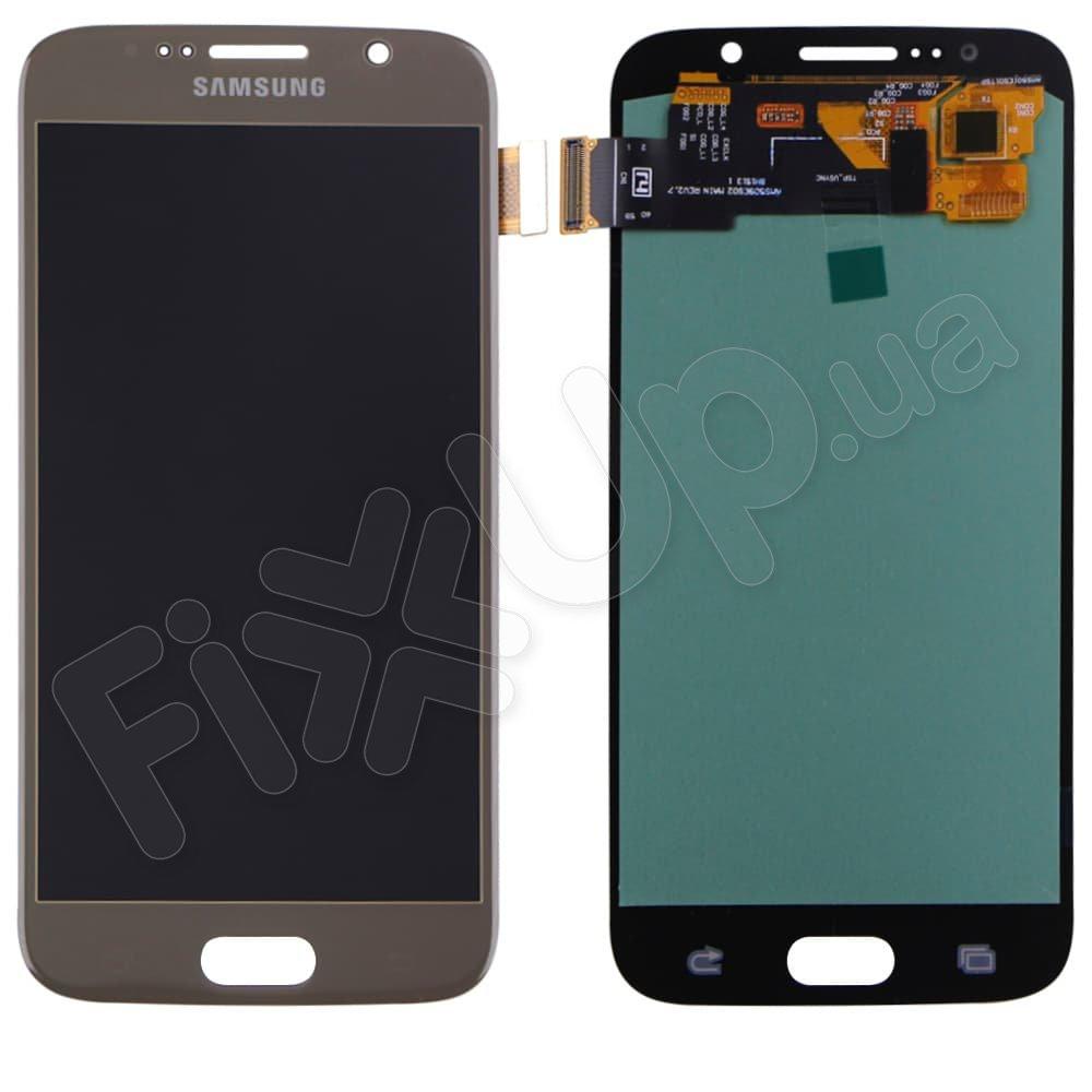 Дисплей для Samsung G920F Galaxy S6 (2015) з тачскрином у зборі, колір золотий, OLED