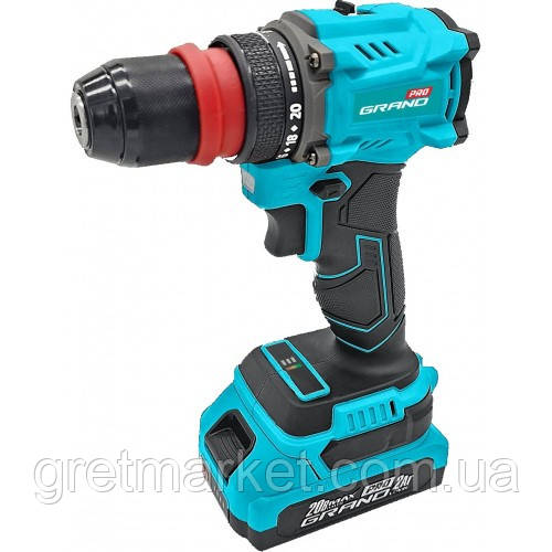 Акумуляторний шуруповерт Grand ДА-20/2 DFR BL PRO
