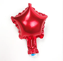 Фольгований шар без малюнка Зірка червона 4"