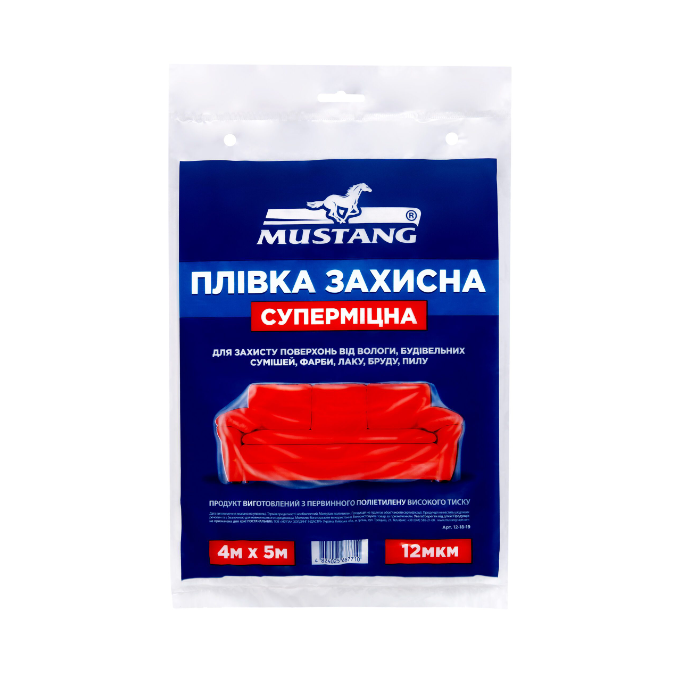 Плівка захисна Mustang універсальна прозора 12 мкм 4 м * 5 мм