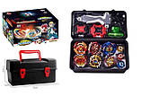 Ігровий набір Beyblade Бейблейд у валізі, 6 дзиґ (блейди) і 2 пускових пристрої, beyblade кейс, фото 7