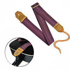 Гітарний ремінь з термотисненням Renesans GR-3 Burgundy (бордовий)