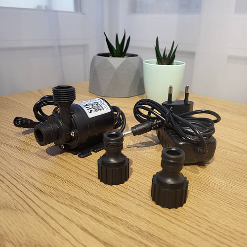 Комплект: Насос 12В 800л/ч с быстрым соединением и блоком питания (ID ...