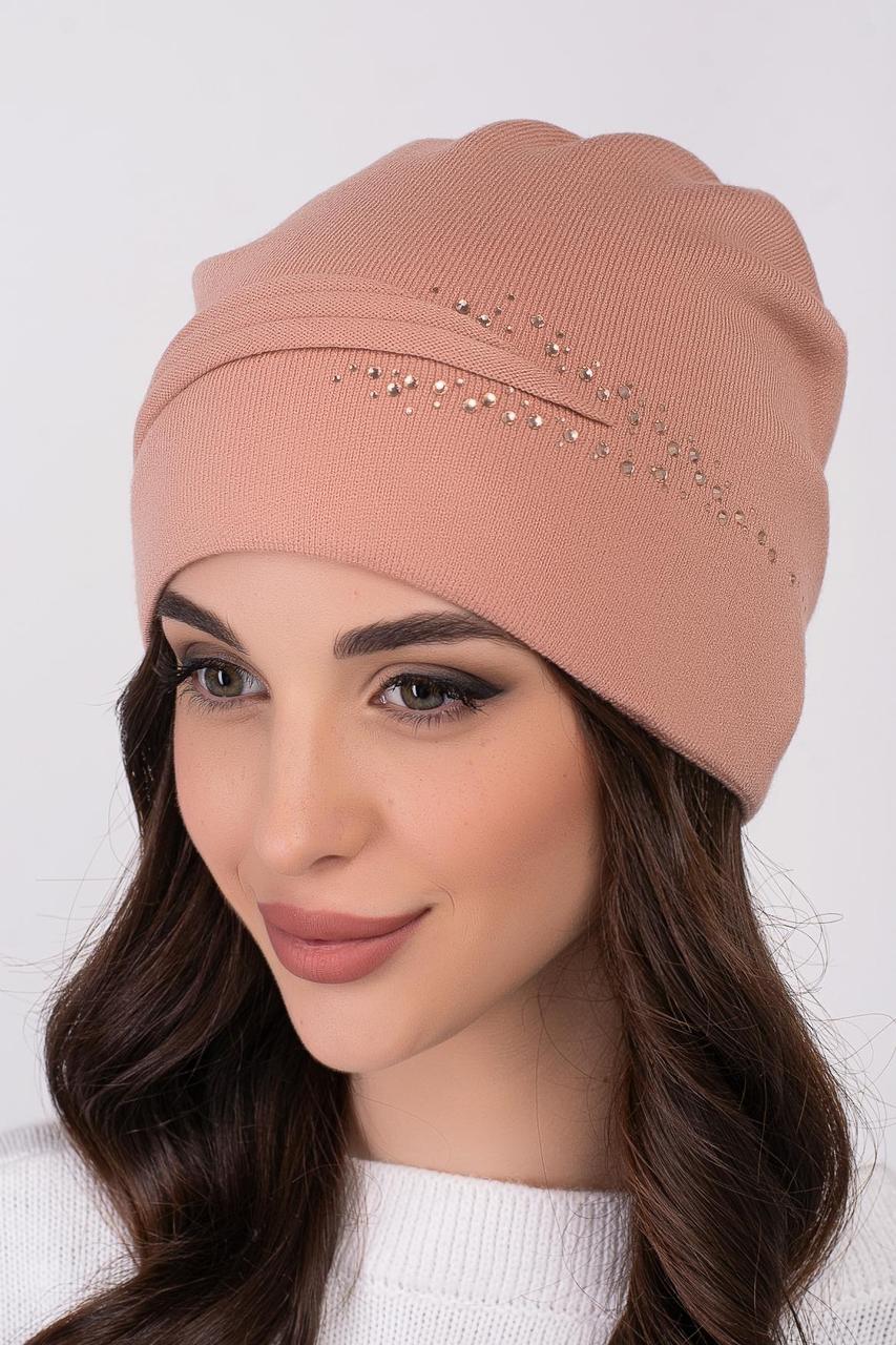 Жіноча шапка Flirt Андреа 54-57 міндаль, фото 1