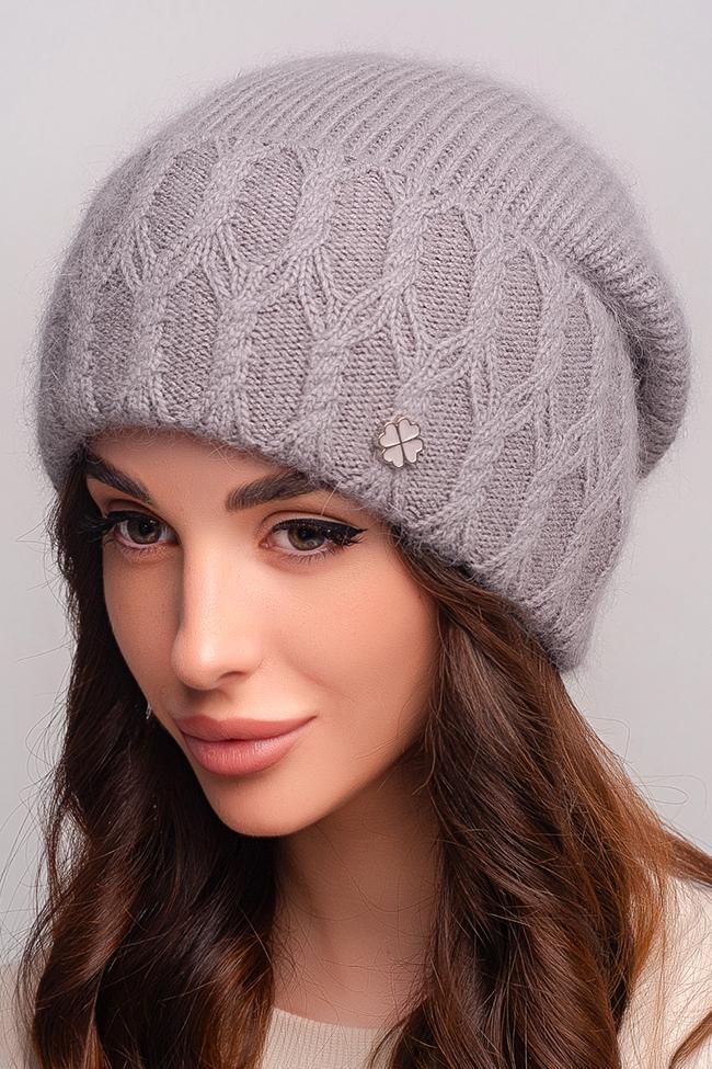 Жіноча шапка Flirt Анжеліка 54-57 Сірий, фото 1