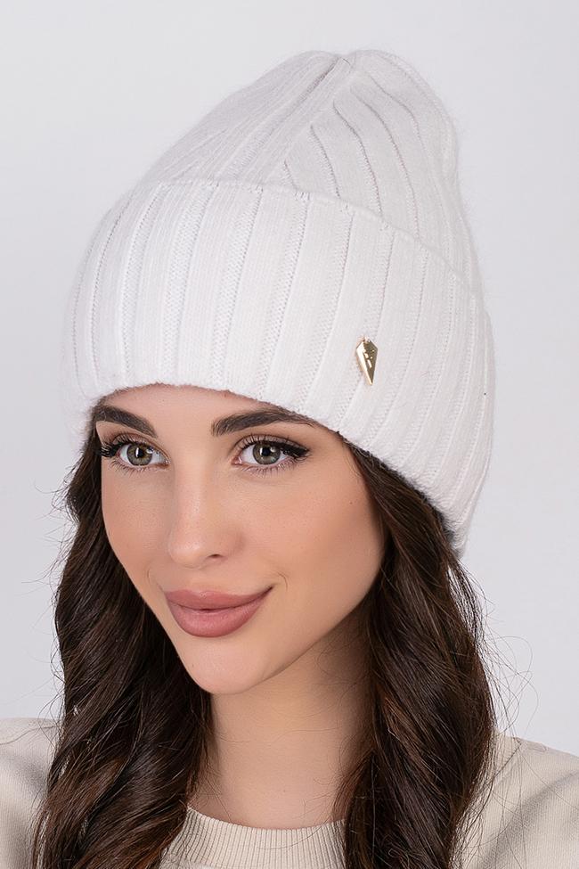 Жіноча шапка Flirt Аніка 56-58 білий, фото 1