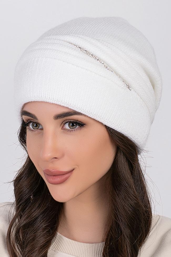 Жіноча шапка Flirt Афелія 56-58 білий, фото 1