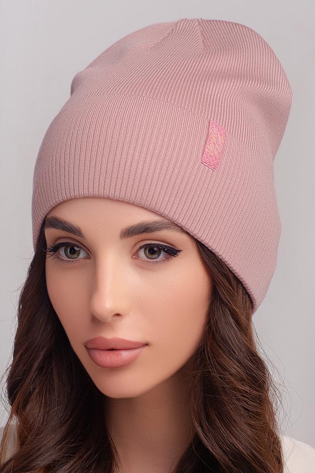 Жіноча шапка Flirt Валерія 54-57 Ліловий беж, фото 1