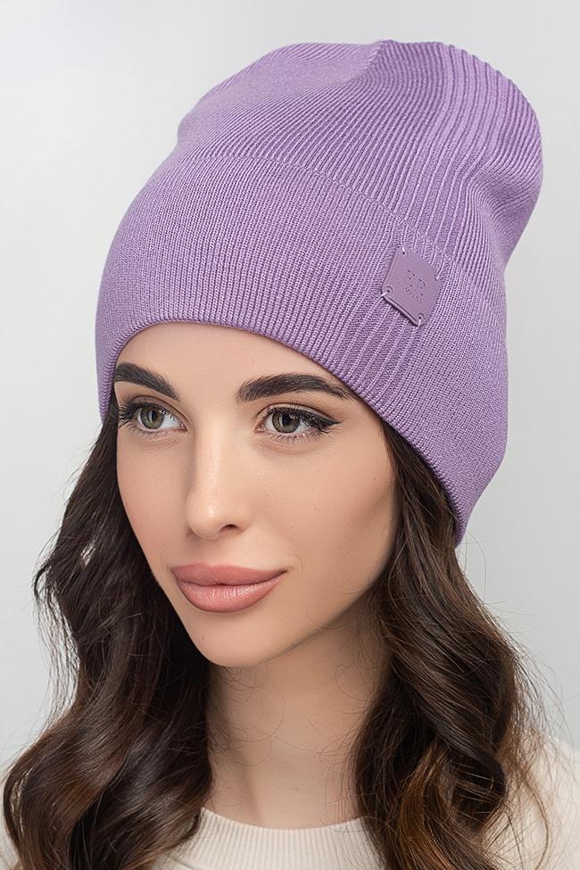 Жіноча шапка Flirt Ванеса 54-57 на флісі Орхідея, фото 1