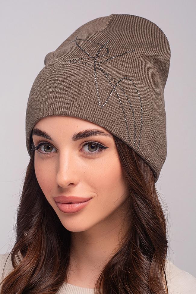 Жіноча шапка Flirt Вікторія  54-57 Оливка, фото 1