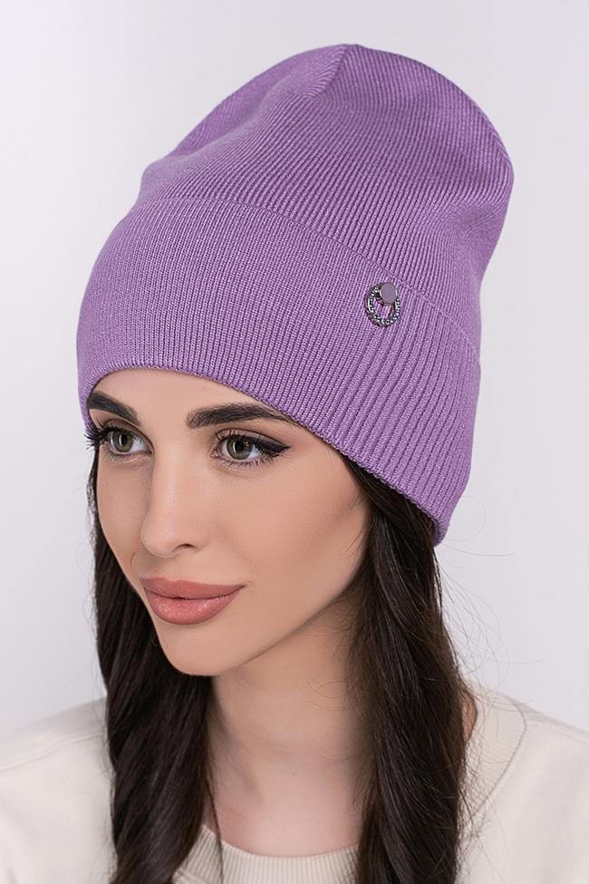 Жіноча шапка Flirt Віолетта 54-57 на флісі Орхідея, фото 1