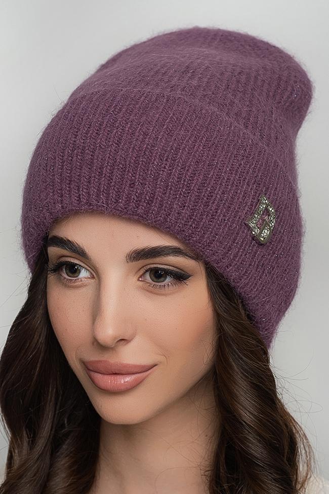 Жіноча шапка Flirt Зірка 54-58 на флісі Інжир, фото 1