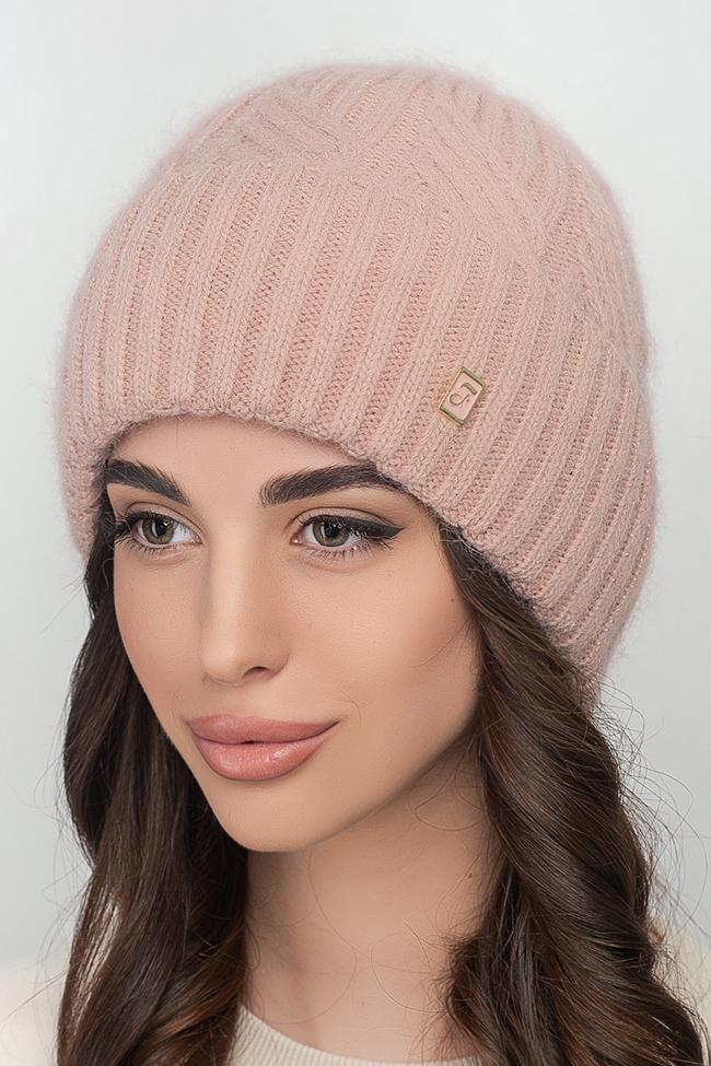 Жіноча шапка Flirt Іванна 54-57 Бежева пудра, фото 1