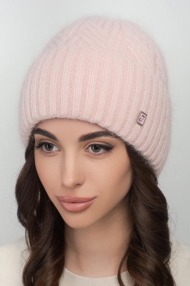 Жіноча шапка Flirt Іванна 54-57 Світла пудра, фото 1