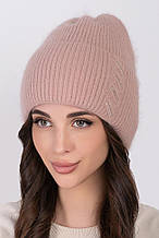 Жіноча шапка Flirt Міланія 56-58 бежева пудра