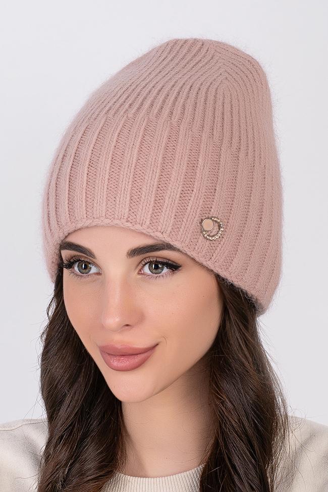 Жіноча шапка Flirt Одрі 56-58 бежева пудра, фото 1