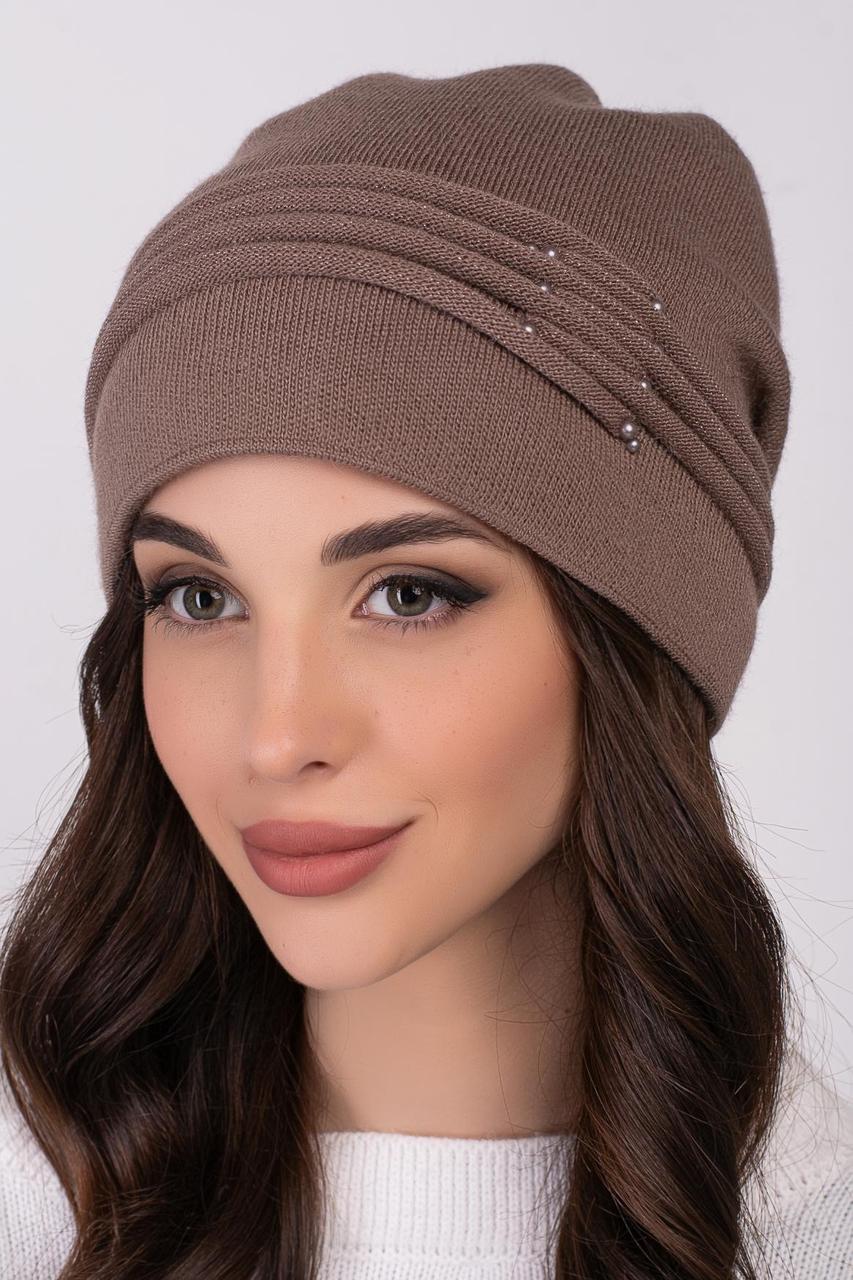 Жіноча шапка Flirt Роксолана 54-58 капучіно, фото 1