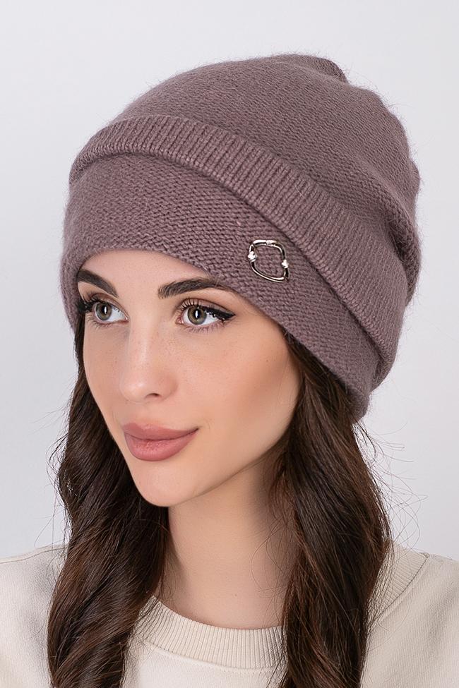 Жіноча шапка Flirt Сімона 56-58 капучіно, фото 1