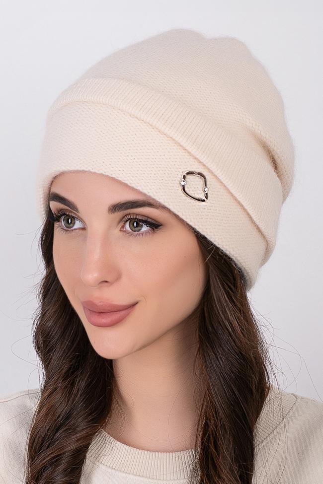Жіноча шапка Flirt Сімона 56-58 молоко, фото 1